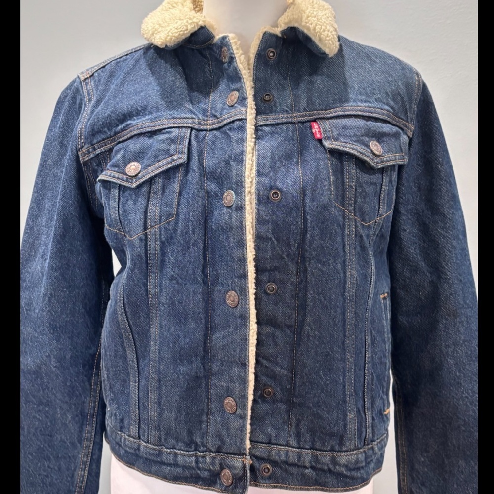 Levi's Blue Denim Jacket with Cream Lining